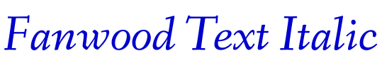 Fanwood Text Italic 字体